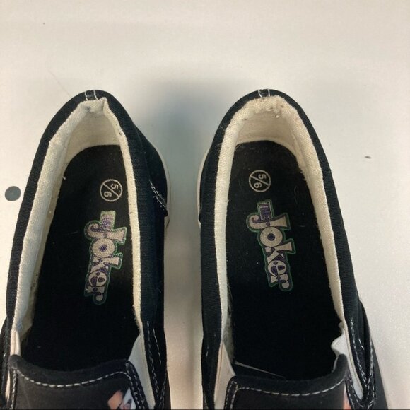 THE JOKER Sz 9 Harley Quinn Slip-On Sneakers Colourful Comfort Shoes - Picture 4 of 12